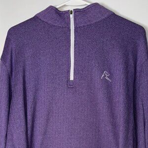 🟣💨 Rhoback Q-Zip Pullover – XXL – Purple Herringbone Perfection! 🐾✨